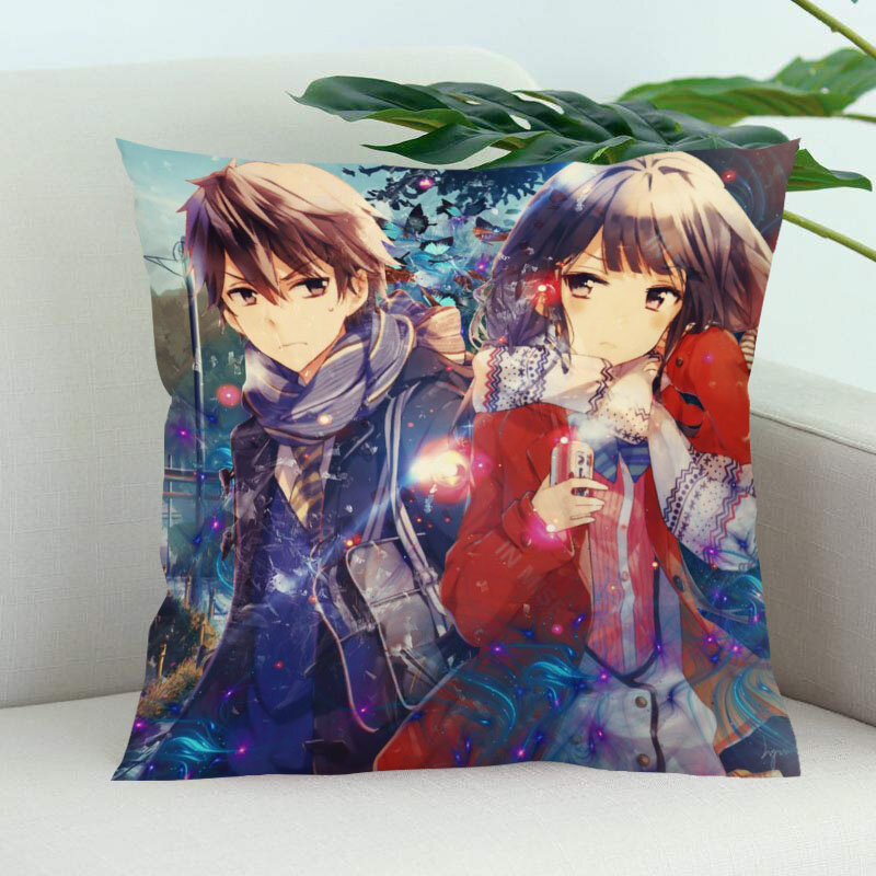 Masamune-kun's Revenge Pillow Cover Bedroom Home Office Decorative Pillowcase Square Zipper Pillow Cases Satin Soft