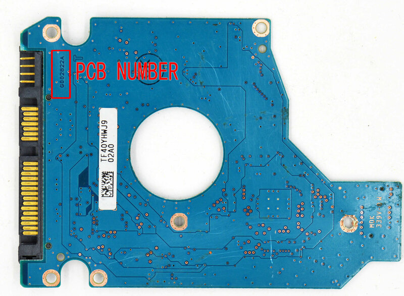 Placa de circuito de disco duro Toshiba para/G002822A, A5A002822010 / HDD2E83, HDD2H85