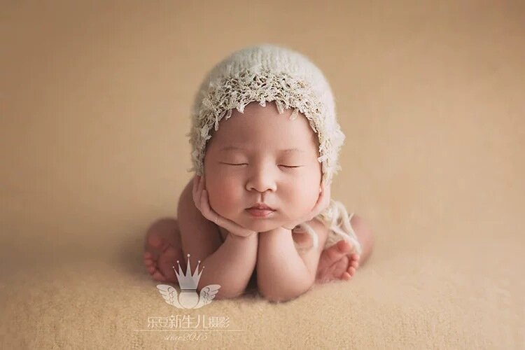Chapéu mohair para fotografia de recém-nascidos, acessórios para cenário fotográfico
