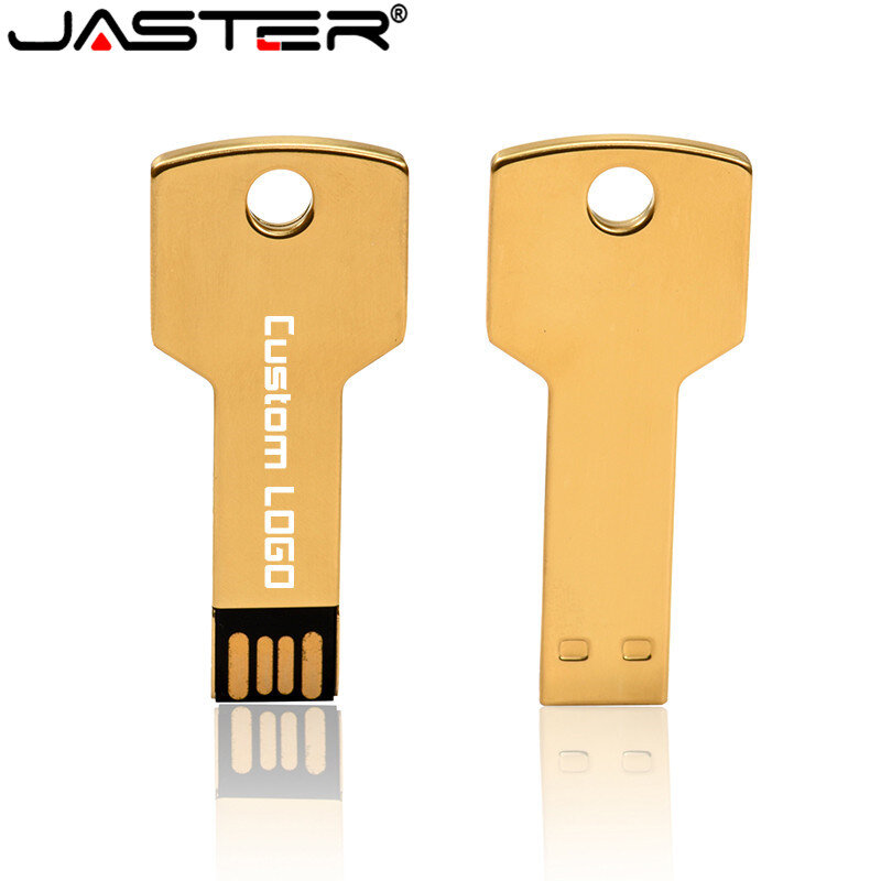 Jaster แฟลชไดร์ฟ USB แฟลชไดรฟ์128GB 64GB, 32GB 16GB 8GB 8GB pendrive บันทึก USB geheugensick 1ชิ้นฟรีโลโก้