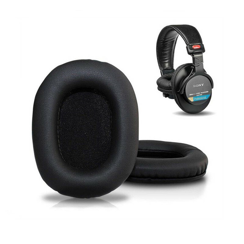 แผ่นรองหูฟังหนังนุ่มสำหรับ Sony MDR-V6 MDR-7506 MDR-CD900ST เปลี่ยนแผ่นรองหูฟังโฟมหน่วยความจำฝาครอบ Earmuffs