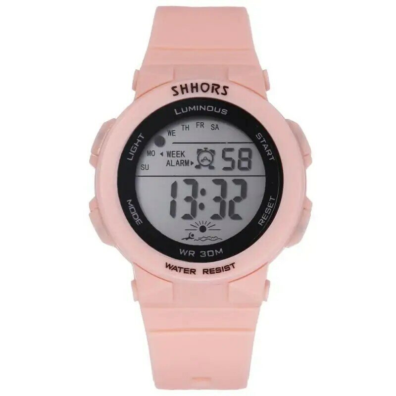Shhors moda Sport Led cyfrowe zegarki damskie różowy pasek silikonowy zegarki wodoodporne najlepiej sprzedające się przedmioty Aliexpress hurtownia Klok