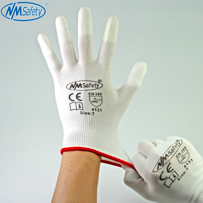 Anti statico ESD sicuro universale guanti bianchi guanti da lavoro elettronici PC Computer antiscivolo per dito protettivo spedizione gratuita