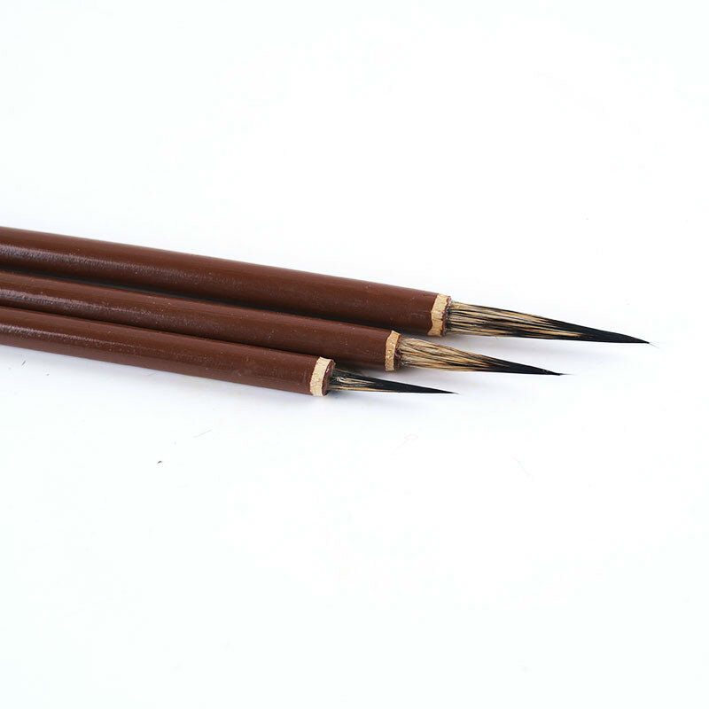 12 個フックラインファインペイントブラシペン石アナグマブラシ中国の書道の筆ペンアートアクリルオイル水彩ペイントブラシ