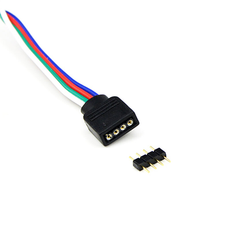 50 pz/lotto LED connettore adattatore 4 Pin 5 Pin ago maschio tipo doppio 4 Pin RGB/5 Pin connettore RGBW per 3528 5050 Led luce di striscia