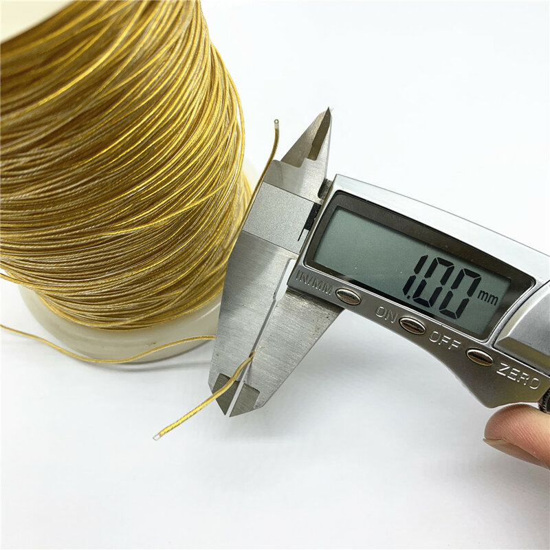 10 medidores plutônio isolação ouro chapeado fio 19 núcleo * 0.08 od: 1.0mm