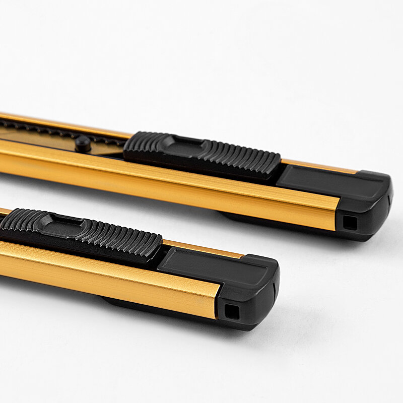 Fizz-Youpin High Carbon Steel Art Knife, Gold Metal Blade, design de travamento automático, ângulo afiado com fratura, cortador de faca para casa, novo