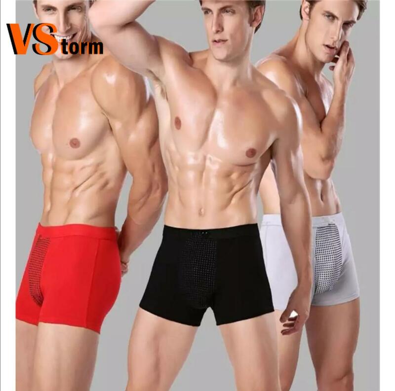 Boxer magnético fisiológico masculino, roupa interior magnética, função de cuidados de saúde, malha respirável, shorts terapia, shorts energia