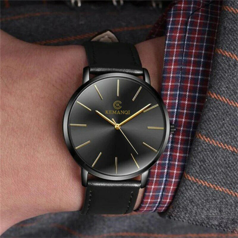 Luxus Herren Uhr Dünne Herren Uhren Blau Zifferblatt Mode Quarz Uhren Aktien herren Uhr Reloj De Lujo Hombre Erkek kol Saati 2020
