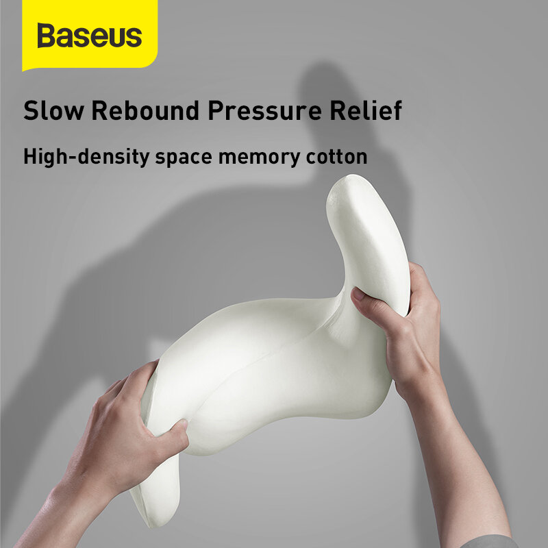 Baseus-almohada de espuma de memoria en forma de U para cuello, almohada de viaje con Suave lento de rebote, almohada de viaje, cuello sólido Cervical para siesta en la oficina