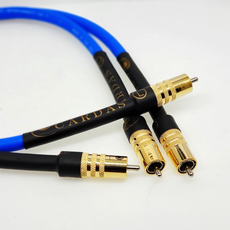 Cable de interconexión óptica transparente de Cardas, cable RCA chapado en oro para reproductores de CD y audio