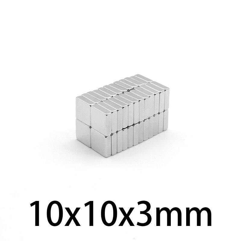 10-200 sztuk 10x10x3mm kwadratowe potężne magnesy 10mm x 10mm x 3mm neodymowy magnetyczny N35 10*10*3mm blok silny magnes 10*10*3