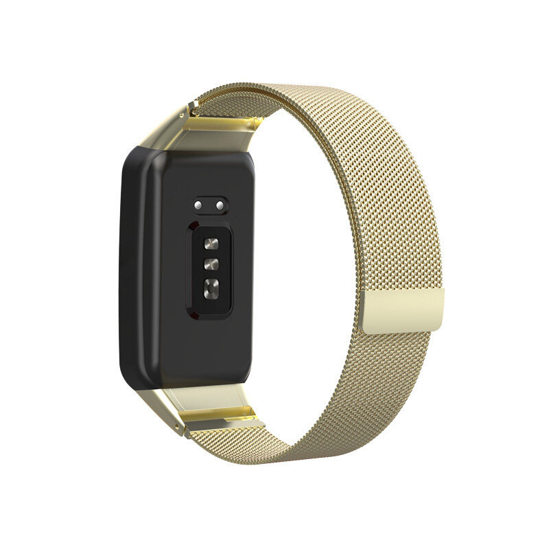 Milan Magnetic Metal Watch Strap para OPPO, Stainless Steel Mesh Bracelet, Smart Watch Band, Wristband Loop Accessories, Free Loop
