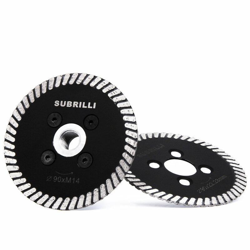 90mm Mini Diamond Engraving Saw Blade With Removable M14 & 5/8-11 Flange Carving Stone Concrete Cutting Disc for Engraver