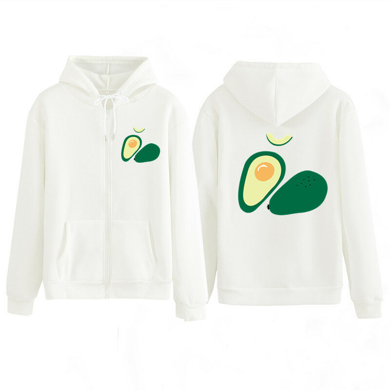 2020 mujeres hoodies niños niña camisa fruta aguacate sudaderas cremallera sudadera chaquetas de Otoño de primavera