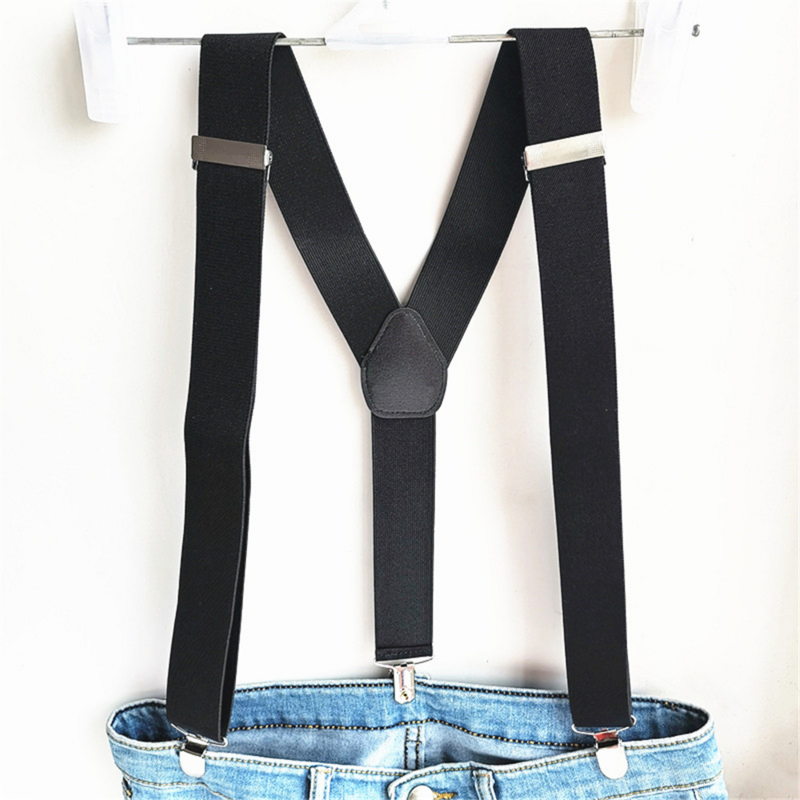 Подтяжки Y-образные однотонные для мужчин и женщин, эластичные регулируемые подтяжки, аксессуары для одежды, большие размеры