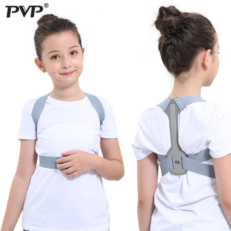 Corretor de postura ajustável para crianças, suporte para costas, clavícula, corretor de coluna, cinto ortopédico, ombro, costas, para estudantes adolescentes