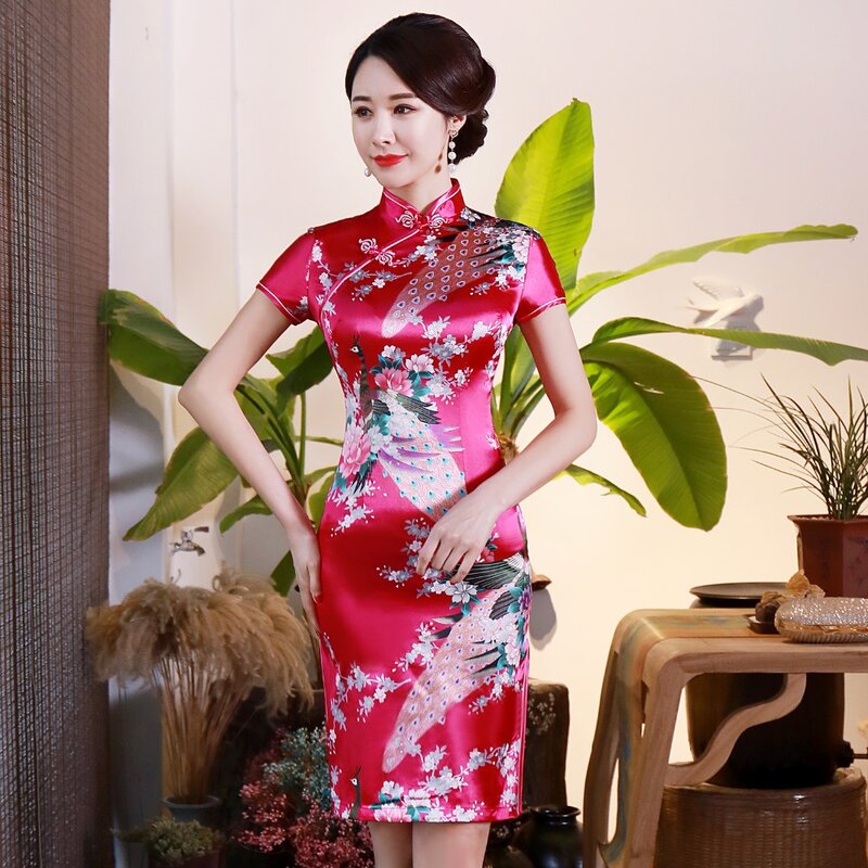 2022 Phụ Nữ Mới Trang Phục Dạ Hội Trung Quốc Truyền Thống Sườn Xám Slim 6XL Đầm Nữ Sexy Đầm Vestido Cổ Áo