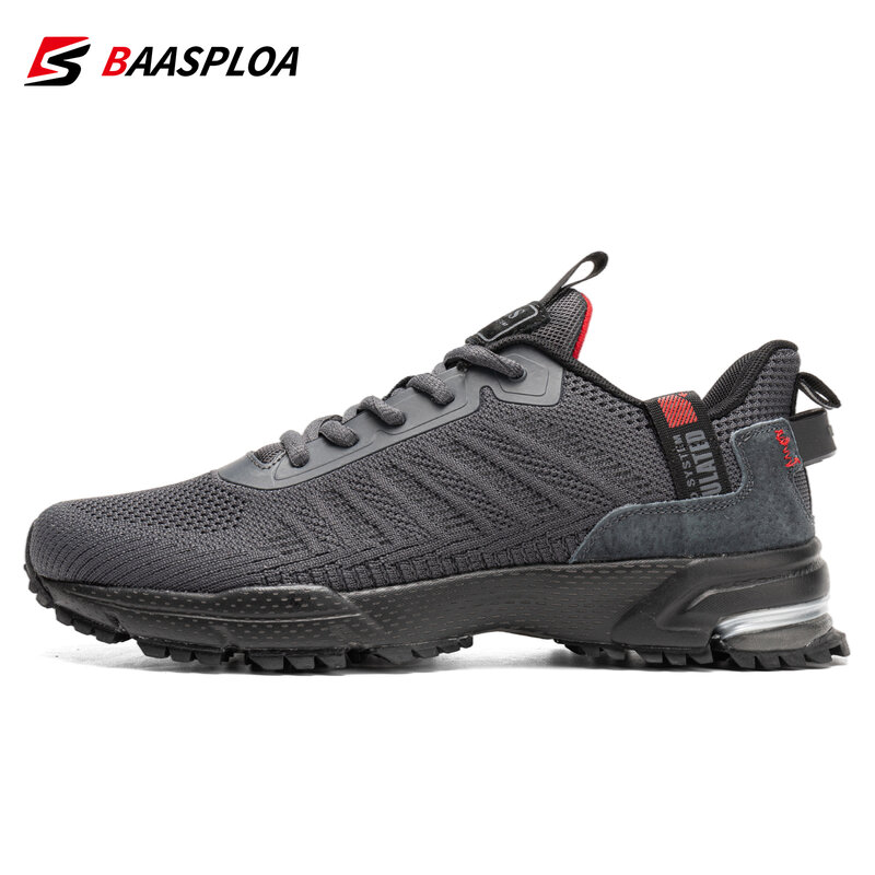 Baasploa-Zapatillas deportivas de malla transpirable para hombre, zapatos masculinos para correr al aire libre, caminar en el césped, gimnasio, talla grande 41-50, 2022