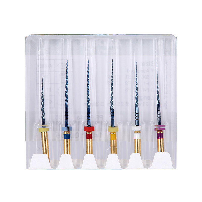 AZDENT-limas de raíz de Canal activado por calor Dental, puntas endodónticas de aleación de níquel-titanio, uso en motor de 25mm, SX-F3, 10 cajas