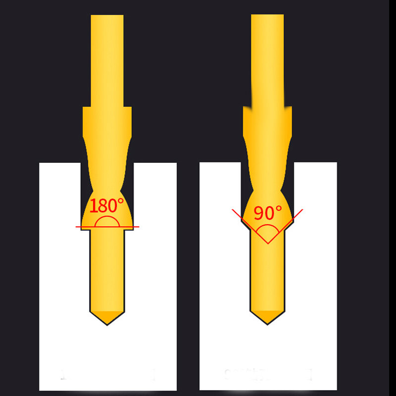 Broca de doble corte HSS para Metal, avellanador de agujeros para tornillos, 90, 180 grados, M3, M4, M5, M6, M8, M10, M12