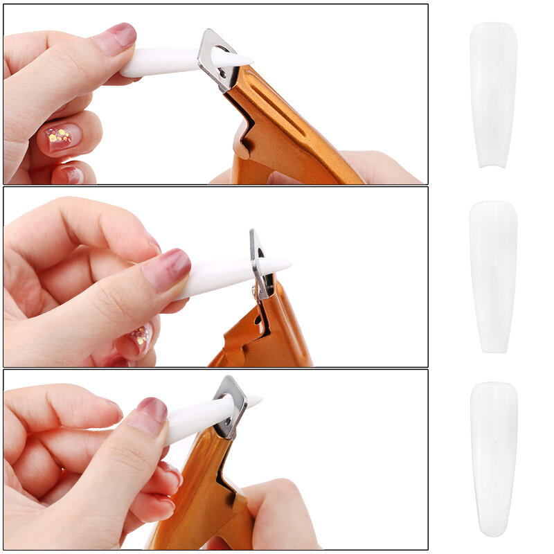 Tagliaunghie professionale tipo speciale U word False Tips Edge cutter Manicure strumenti colorati per Nail Art in acciaio inossidabile