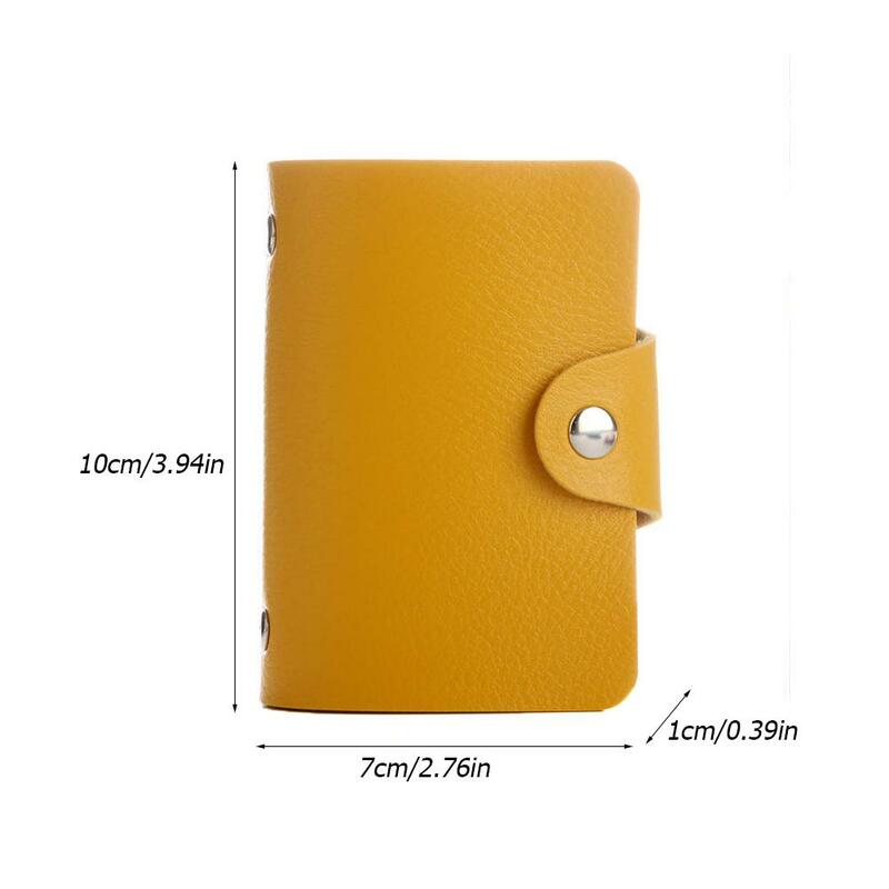 Free Shipping Card Holder Credential Holder 24 Pockets Business Card Holder With Button id card case For Cards Tarjetero Hombre
