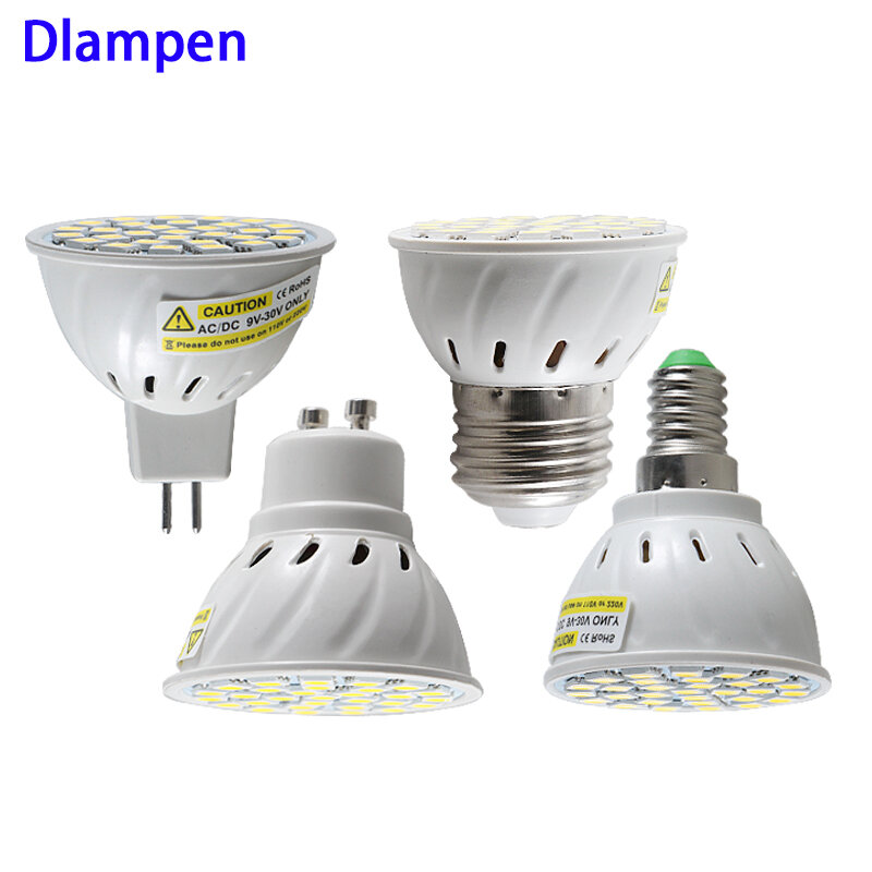 lampade led e27 E14 MR16 GU10 3W spotlight low voltage Ac Dc 10v to 30V energy saving lamp 12 24 V volts spot bulb lighting