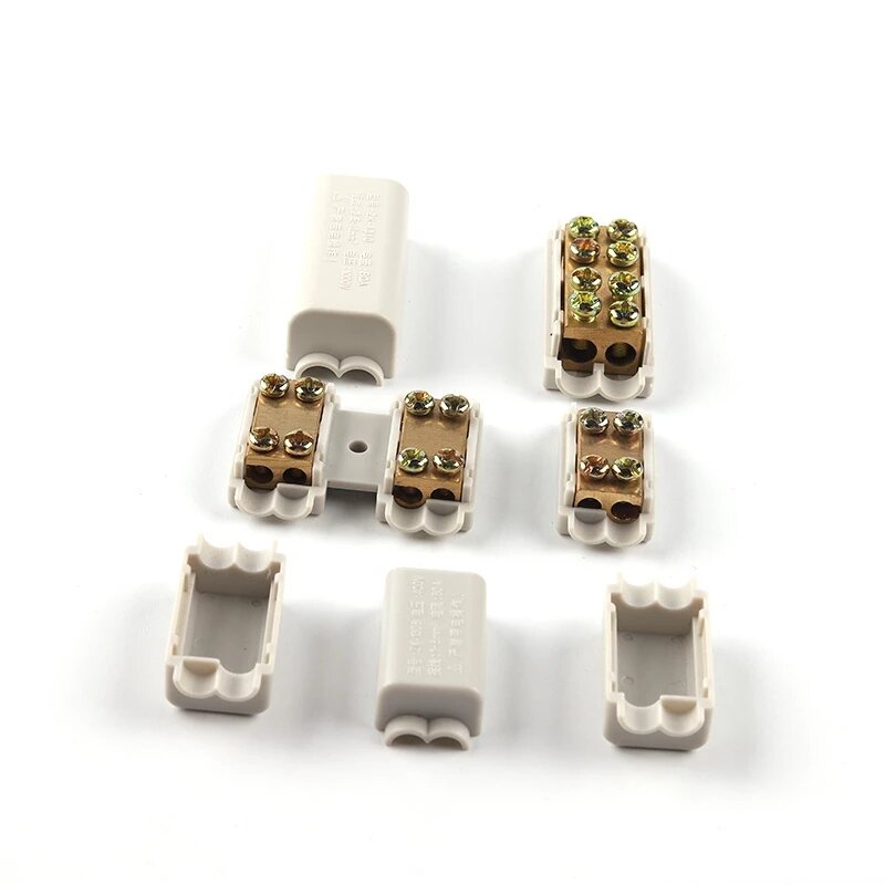 Caixa de junção divisor para cabos de alta potência, conector elétrico e rápido, bloco de terminais 60a/400v 1-6mm2 80a/1000v 2.5-10mm2
