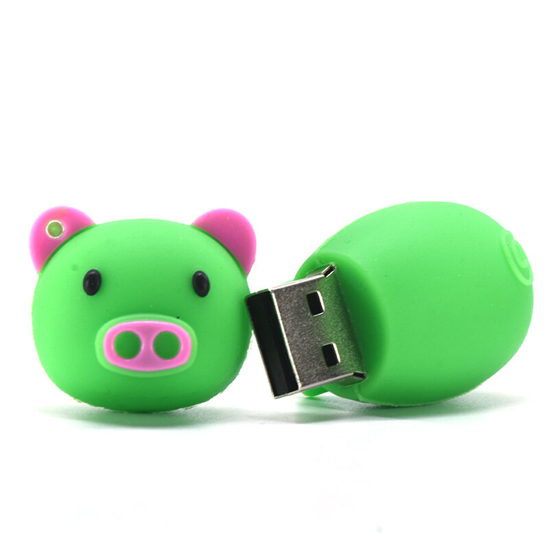 Unidad Flash Usb de dibujos animados, Pendrive de 128GB, 4GB, 16GB, 8GB y 64GB, bonito cerdo, de 256GB