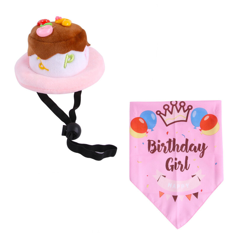귀여운 애완 동물 고양이 개 생일 세트 모자와 턱받이 스팽글 디자인 모자를 쓰고 있죠 고양이 모자 페로스 생일 의상 크리스마스 파티 개 액세서리