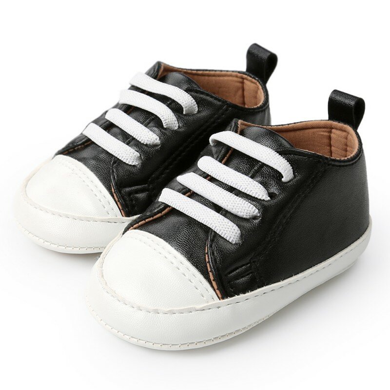 Sepatu Bayi PU Klasik Kanvas Bayi Perempuan Sepatu Pertama Walkers Fashion Baby Boy Sepatu Bayi Baru Lahir 8 Warna Musim Semi