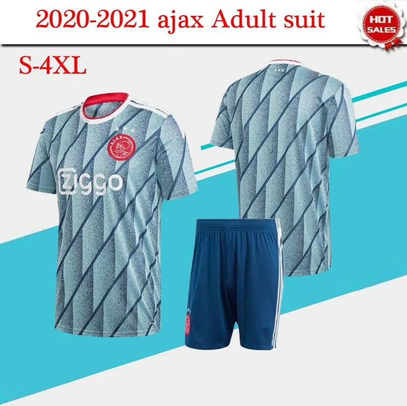 S-4XL 2020 2021 AjaxES 축구 유니폼 Away AjaxES set NERES TADIC HUNTELAAR DE LIGT VEN DE BEEK 청소년 축구 셔츠