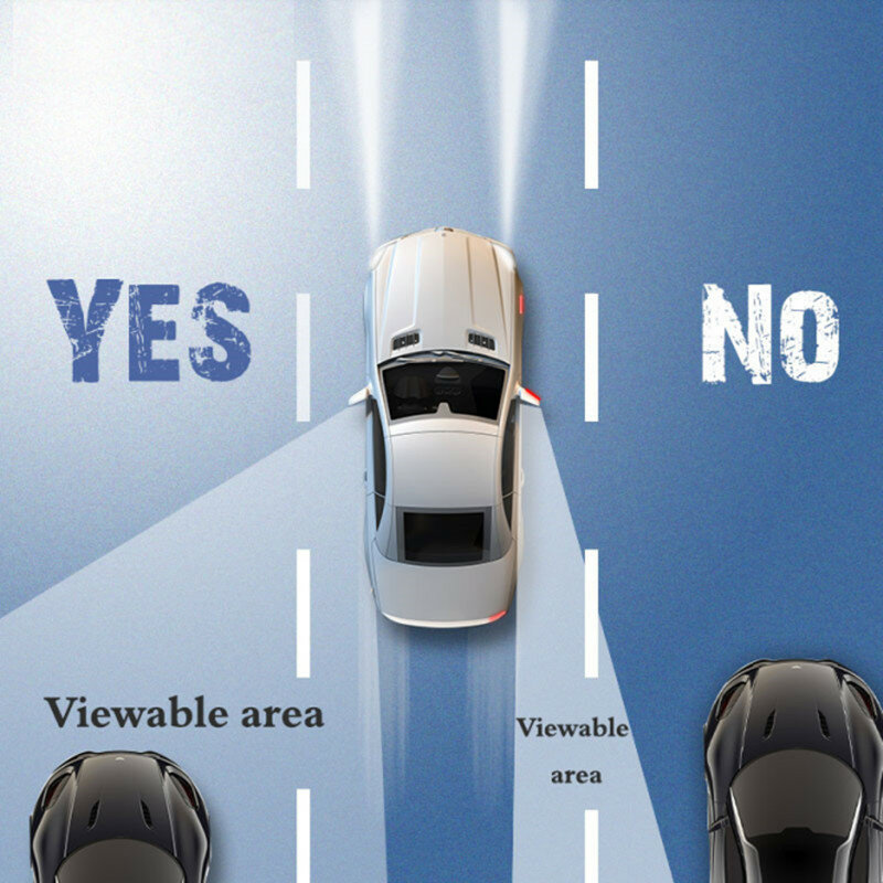 مرآة يونيفرسال 360 درجة عمياء عالية الجودة للسيارة بتصميم عكسي بدون إطار فائق النحافة بزاوية واسعة مرآة الرؤية الخلفية محدبة ملحقات السيارة