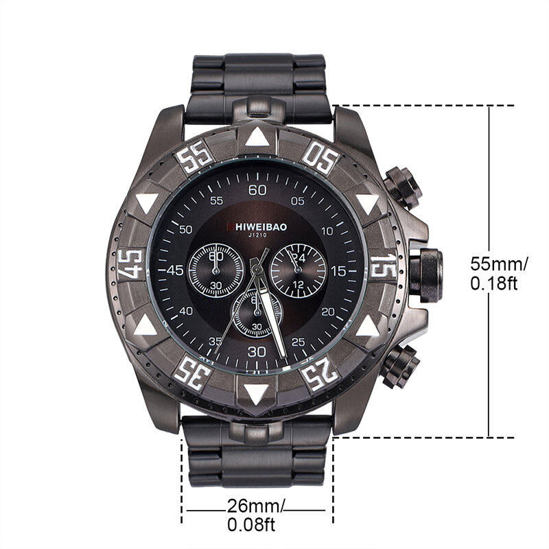 SHIWEIBAO duża tarcza męska zegarek kwarcowy najwyższej jakości ze stali nierdzewnej Trend luksusowe męskie zegarki moda Relogio Hombre