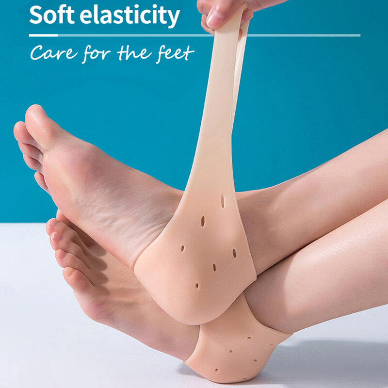 1 paio di gel di silicone pedicure protezione per la cura dei piedi incrinato idratante per la schiena pelle del tallone balletto ortopedico