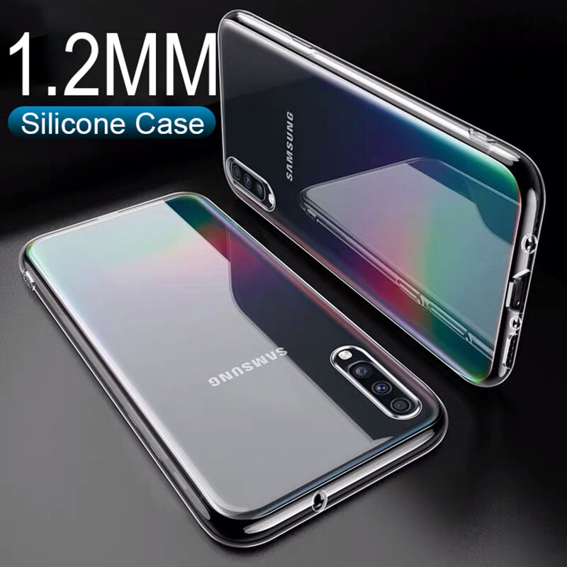 Ultra cienki silikonowy miękki futerał do Samsung Galaxy A51 A71 A41 A11 A21 przezroczysty cienki futerał do Samsung A10 A20 A30 A50 A70 A90