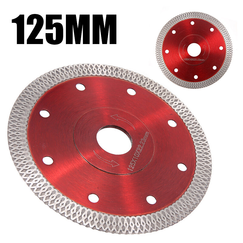 125mm Super Thin Red Diamond Cutting Disc For Cutting Tiles Porcelain Stoneware Granite Rotary Tool Diamond Discs