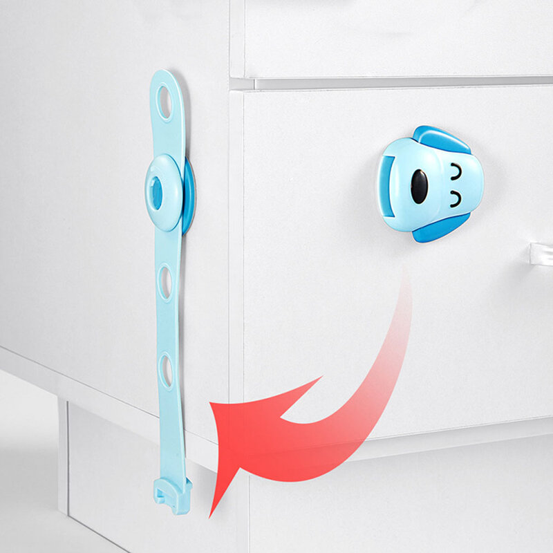 Children's safety lock drawer lock baby anti grip cabinet sliding door lock baby protection refrigerator lock dog shape lock