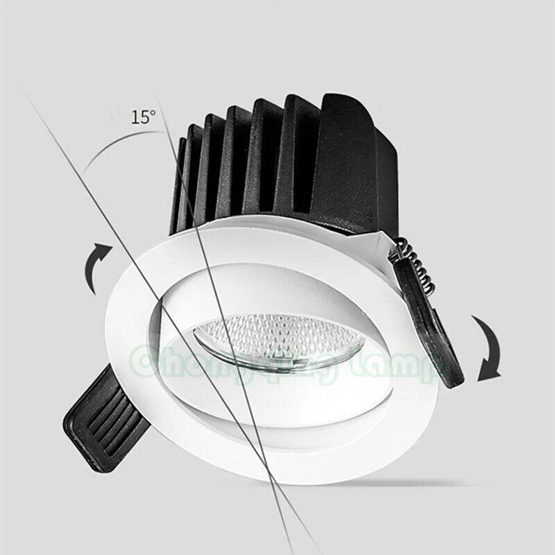 Impermeável lâmpada de cozinha led embutido chuveiro banheiro umidade-prova anti-óleo e anti-reflexo cob cozinha lamp7w12w15w