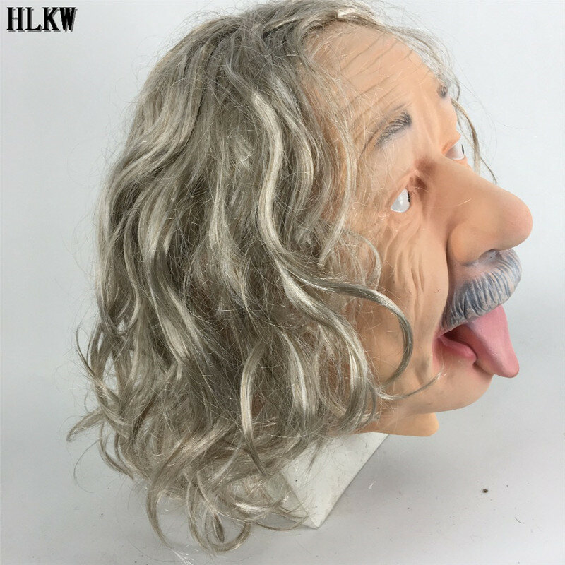 Seksowna moda lateksowe stare kobiety dziewczyna Party Cosplay piękna twarz na maska na przyjęcie Sexy długie włosy maska karnawałowa Halloween