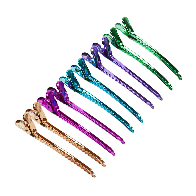 12Pcs Hair Clips Hair Styling Section Clip Steel Flat Metal Single Prong Alligator Hair Clip Barrette for Bows Hairpin