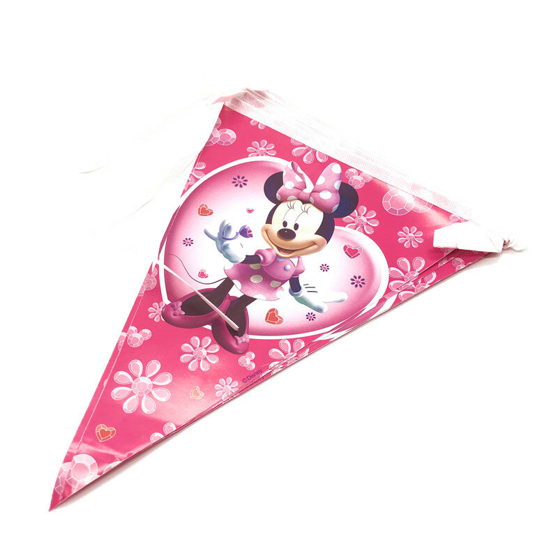 Disney-Juego de vajilla desechable con temática de Minnie Mouse, vasos de papel, platos para Baby Shower, suministros para fiesta de cumpleaños de niños