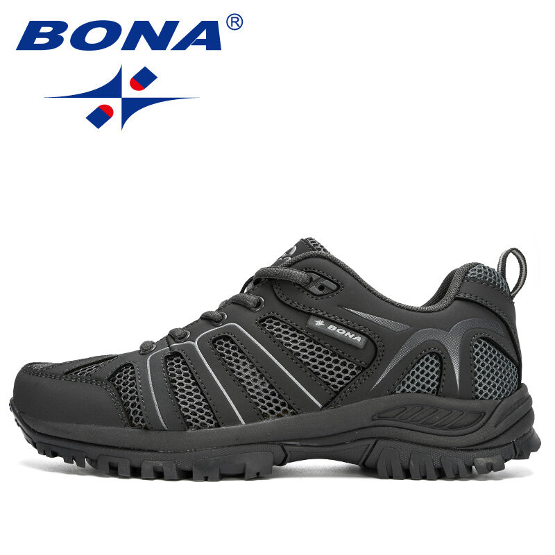 BONA-Tênis antiderrapantes confortáveis para homens ao ar livre, novos designers de moda, tênis casuais