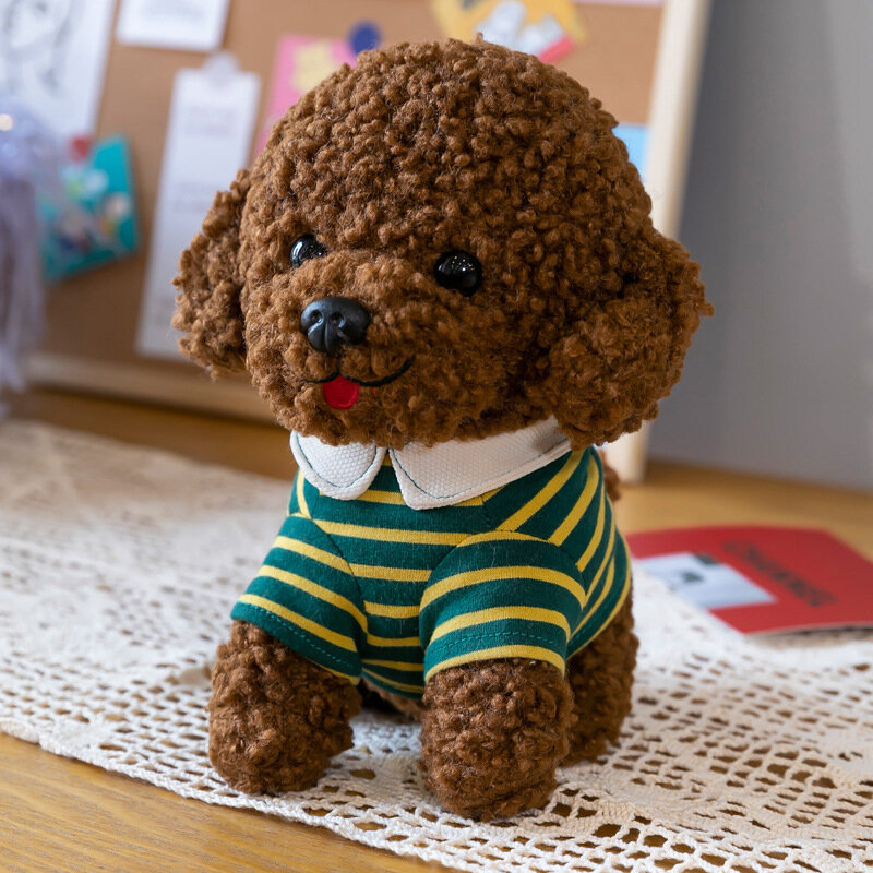 23cm Cute Imitation Teddy Dog Plush Stuffed Doll Cute Poodle Stuffed Toy Cloth Doll Plush Dog Baby Stuffed Animals Kawaii Plush