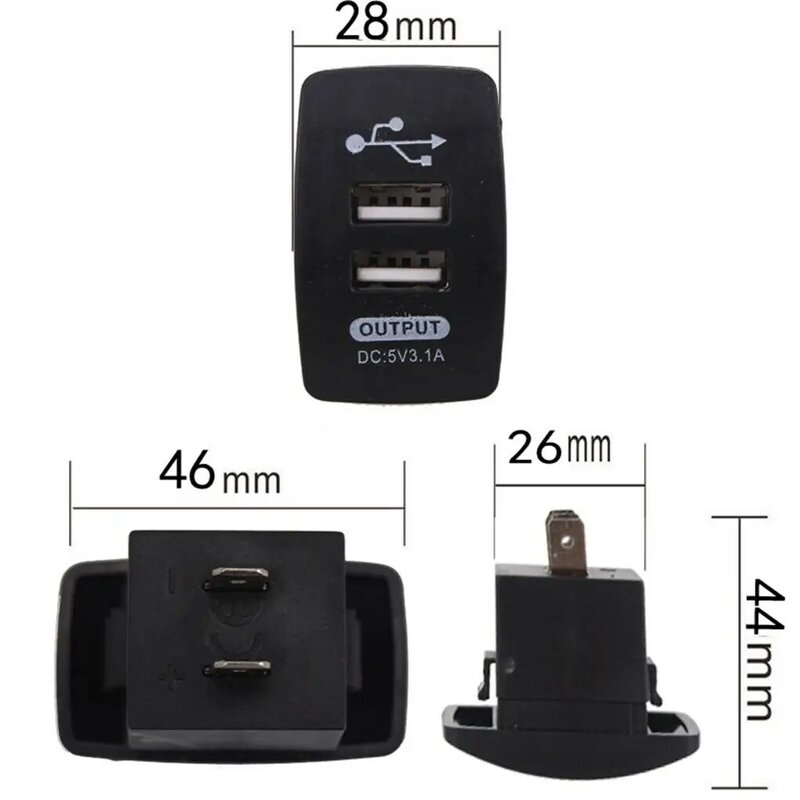 Chargeur USB universel pour voiture, adaptateur de téléphone portable automatique, accessoires électriques pour moto, ports touristes, 12-24V, 5V, 3,1 A