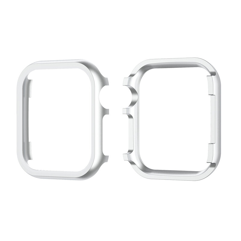 Funda de Metal para Apple Watch Series 9, 8, 7, 41mm, 45mm, fundas de parachoques de aleación de aluminio para iWatch 6 SE, 40mm, 44mm, cubierta protectora de Marco