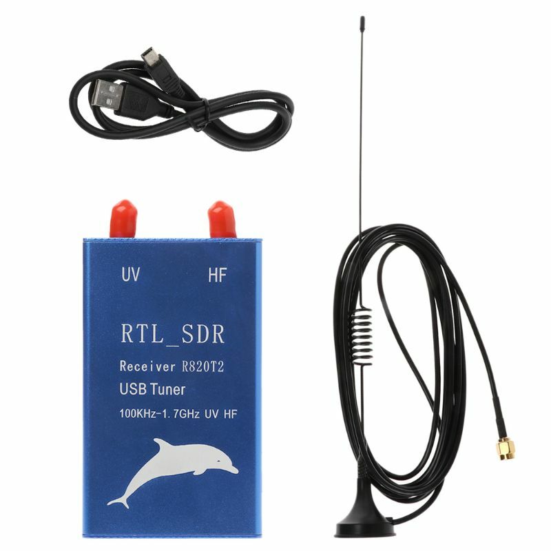 RTL2832U + R820T2 100กิโลเฮิรตซ์-1.7กิกะเฮิร์ตซ์ UHF VHF rtl.sdr เครื่องรับยูเอสบีวิทยุ AM FM