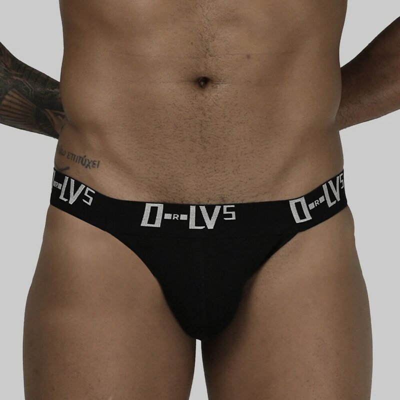ORLVS ชายชุดชั้นในเซ็กซี่กางเกง Thong Jockstrap กระเป๋า Cuecas ชายฝ้ายกางเกงตาข่ายตาข่าย Underpants เกย์ Homme Srting