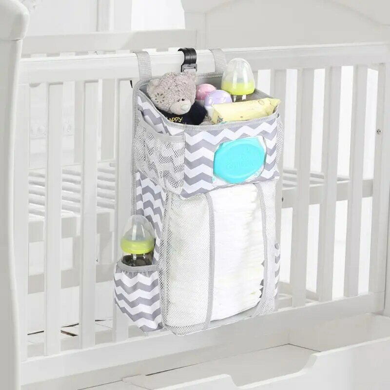 Tas Penyimpanan Gantung Penyusun Popok untuk Tempat Tidur Bayi atau Hadiah Baby Shower Dinding H37A